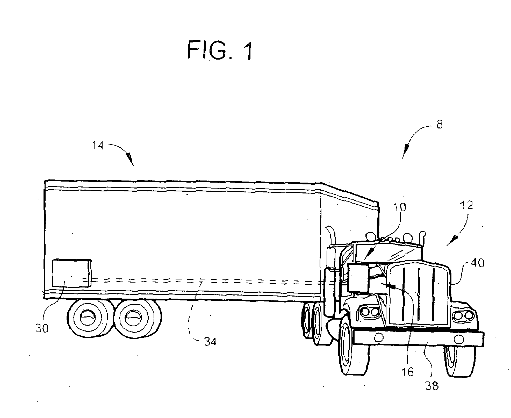 Mirror system for a trucking rig having a tractor and an articulated trailer