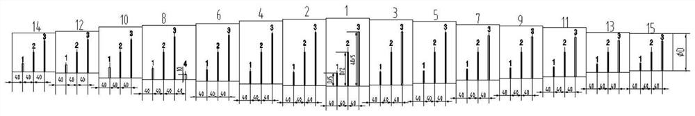 Axle product ultrasonic radial detection calibration test block for railway rolling stock and detection method