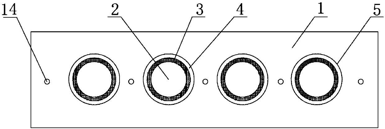 Wire harness used for integrated wallboard, injection molding device and production method