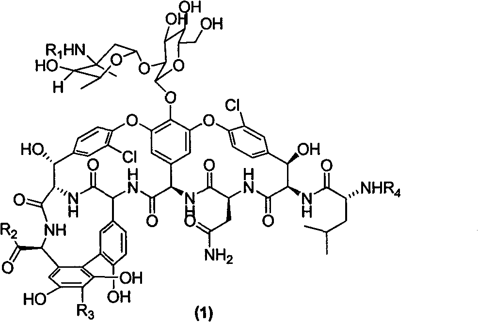 Vancomycin derivate, and preparation method and application thereof