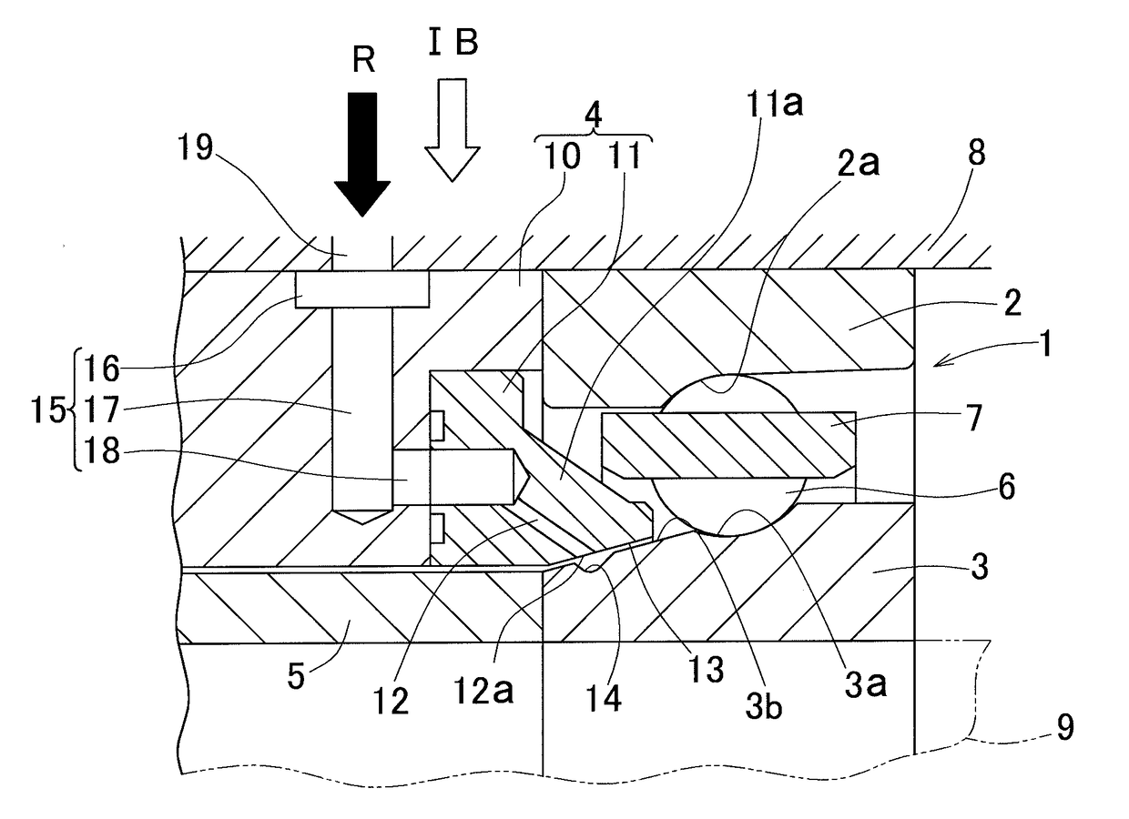 Cooling structure for bearing device