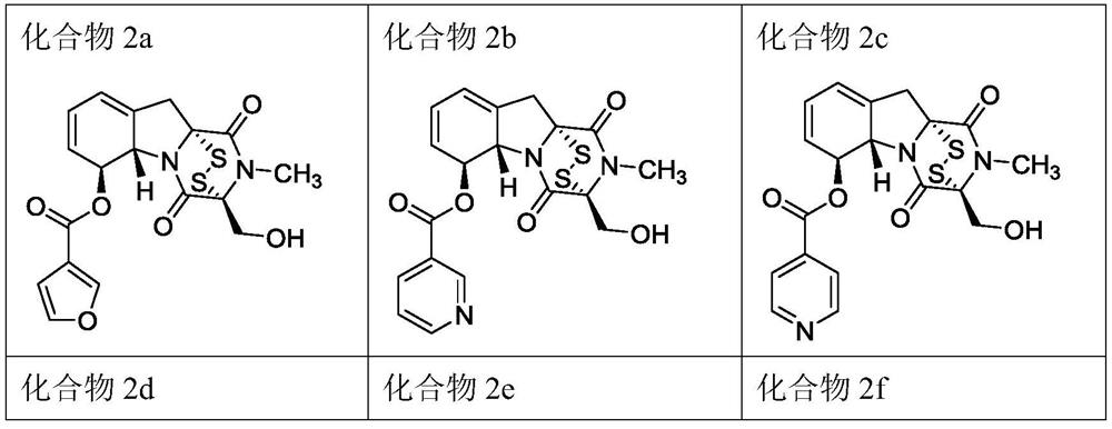 Gliotoxin 6-aromatic ring carboxylic ester series derivatives and preparation method thereof