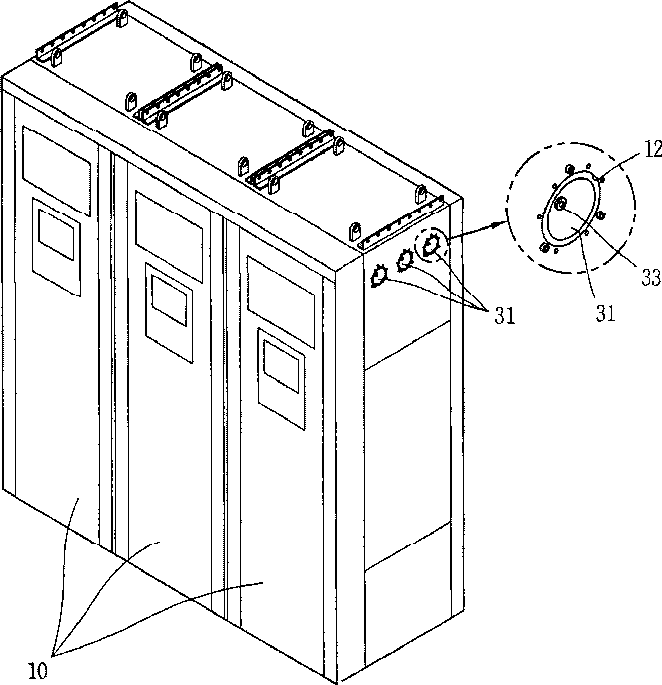 Bus connecting device for switch equipment and bus connecting method thereof