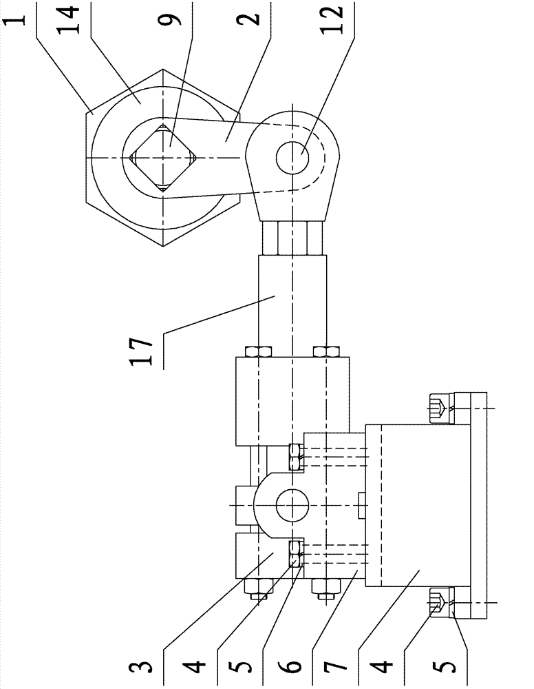 Connecting rod type hydraulic steering engine