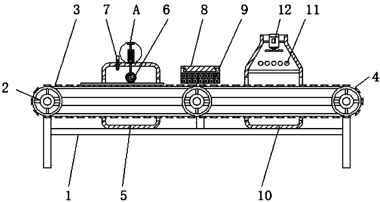 Cleaning and drying device for glass production