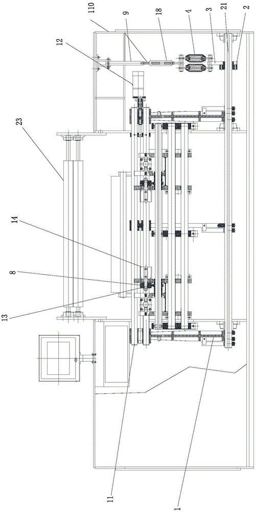 Flat-filament warping machine