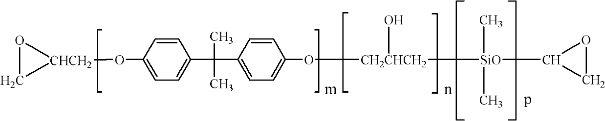 Organic silicon modified epoxy resin for packaging LED (Light Emitting Diode), and preparation method and application thereof