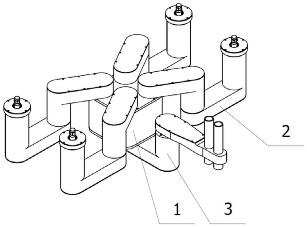 Foot type robot for overhauling heat transfer pipes of steam generators of multiple specifications