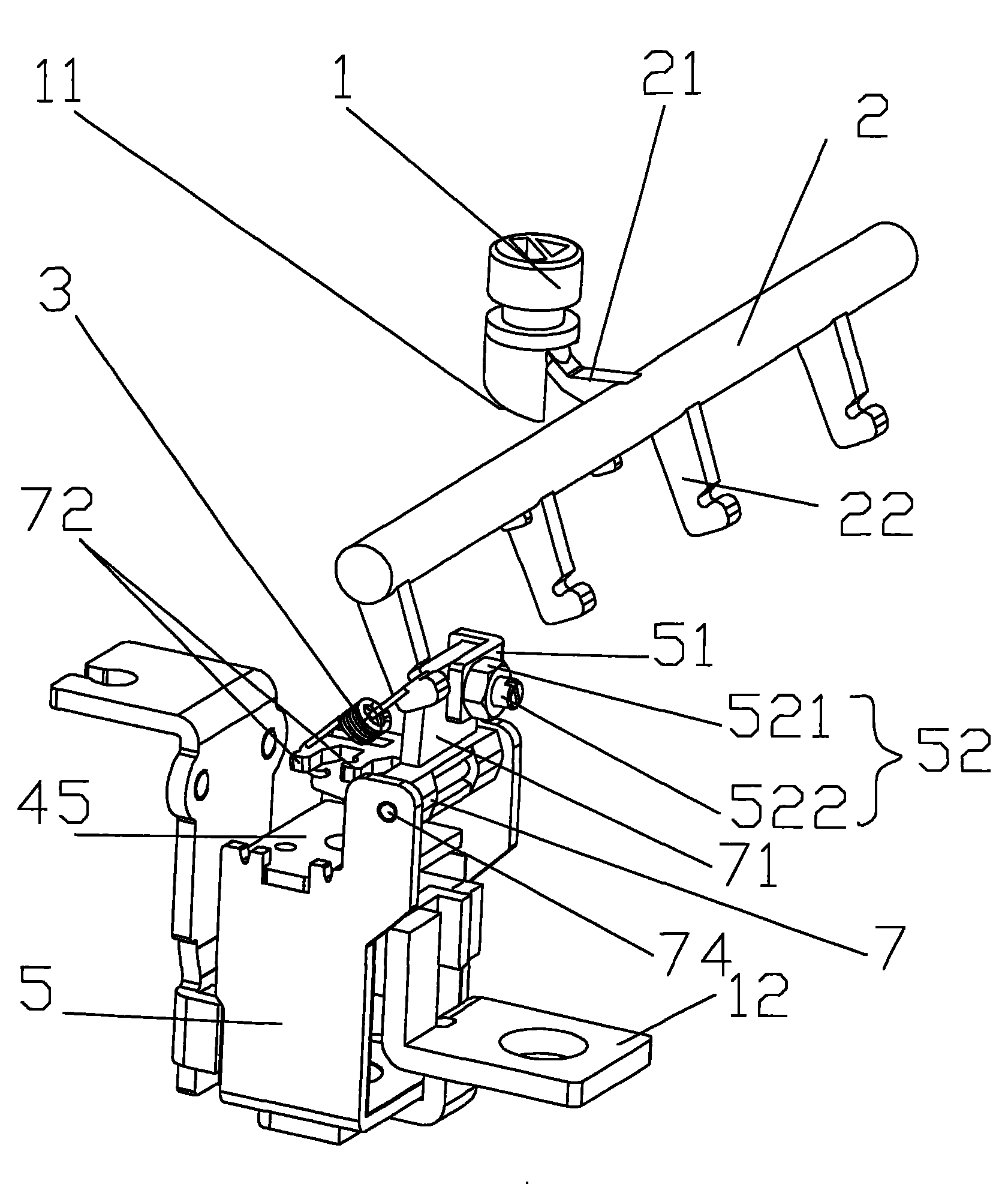 Solenoid type electromagnetic trip