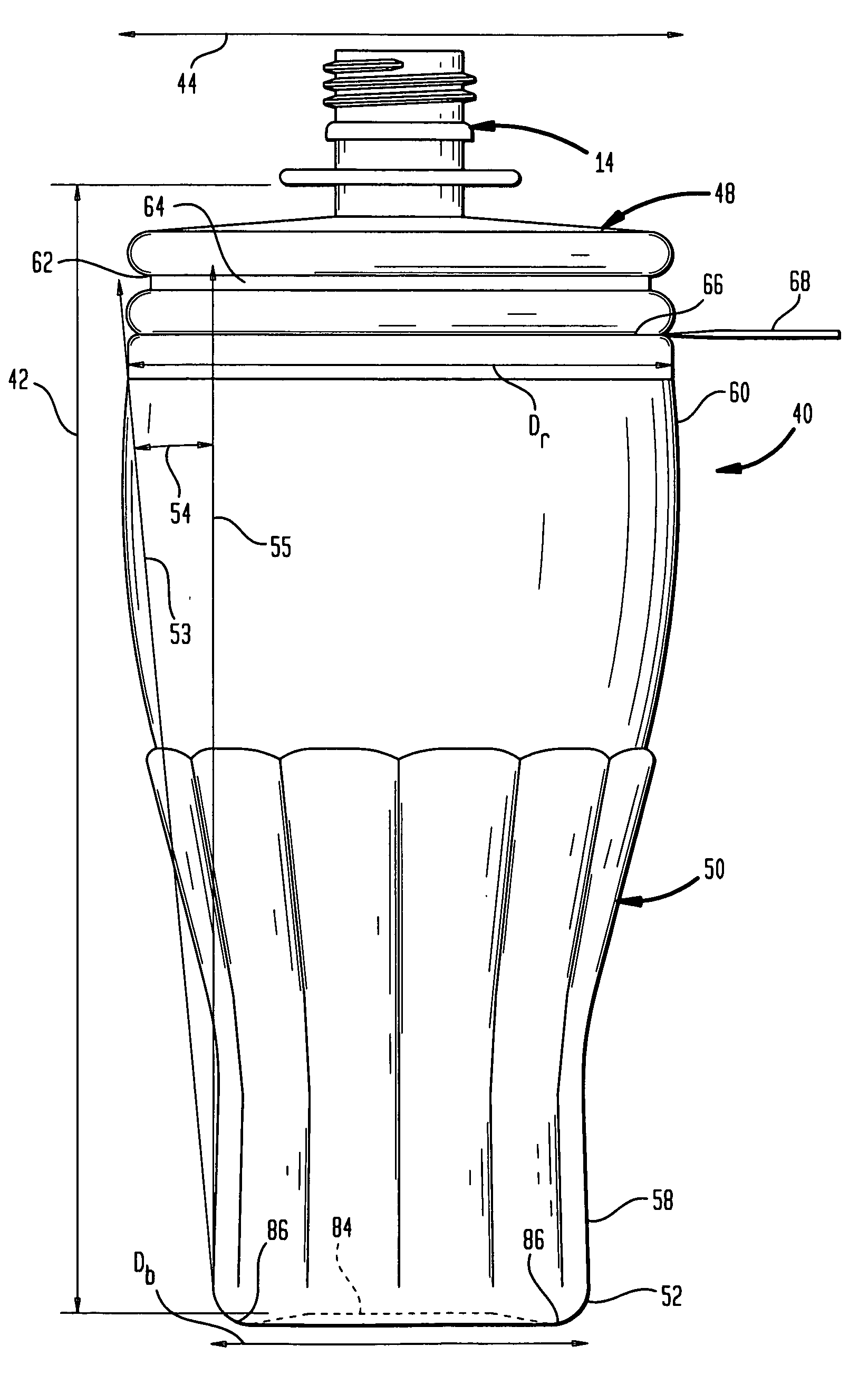 Stretch blow-molded stackable tumbler