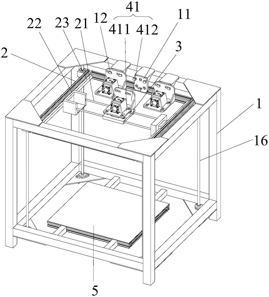 Automatic changing device for fiber material of 3D printer and 3D printer