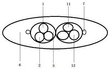 An electroluminescent wire with arrow direction indication