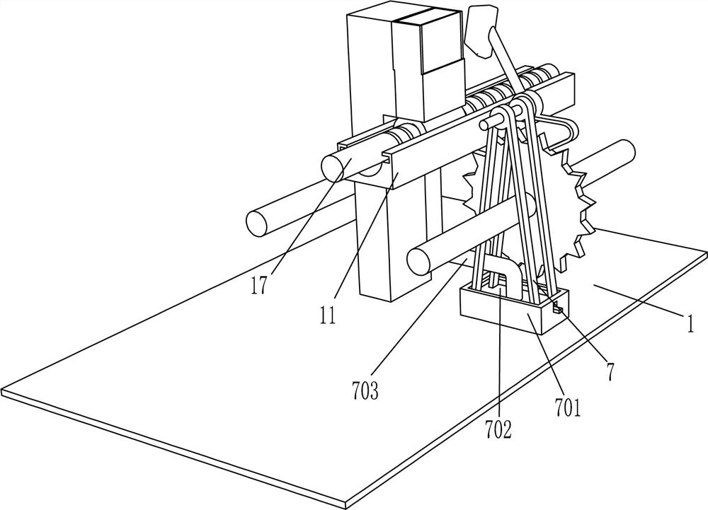 A gold leaf processing knocking device