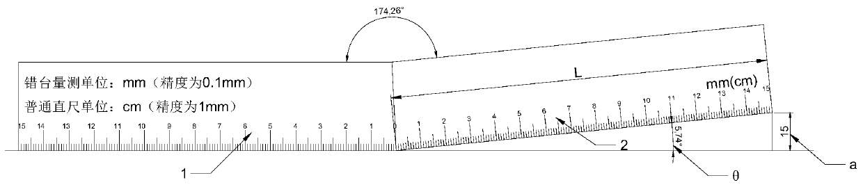 Segment dislocation measuring device and method