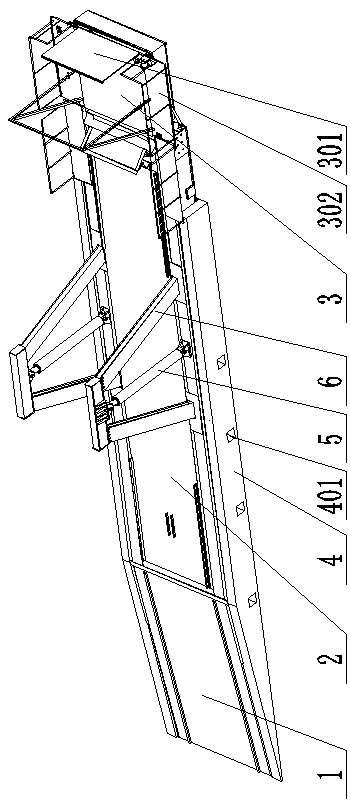 Hydraulic truck-carrying unloading machine with translating and locking functions