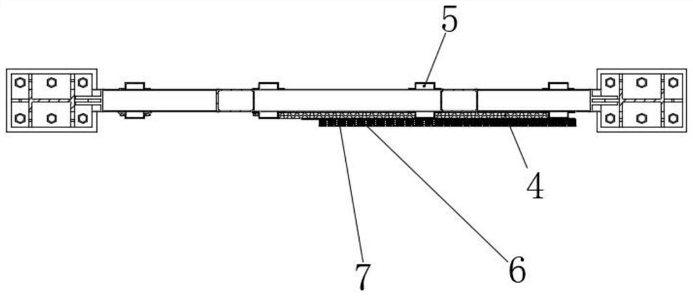 Frame cylinder buckling support structure and construction method thereof