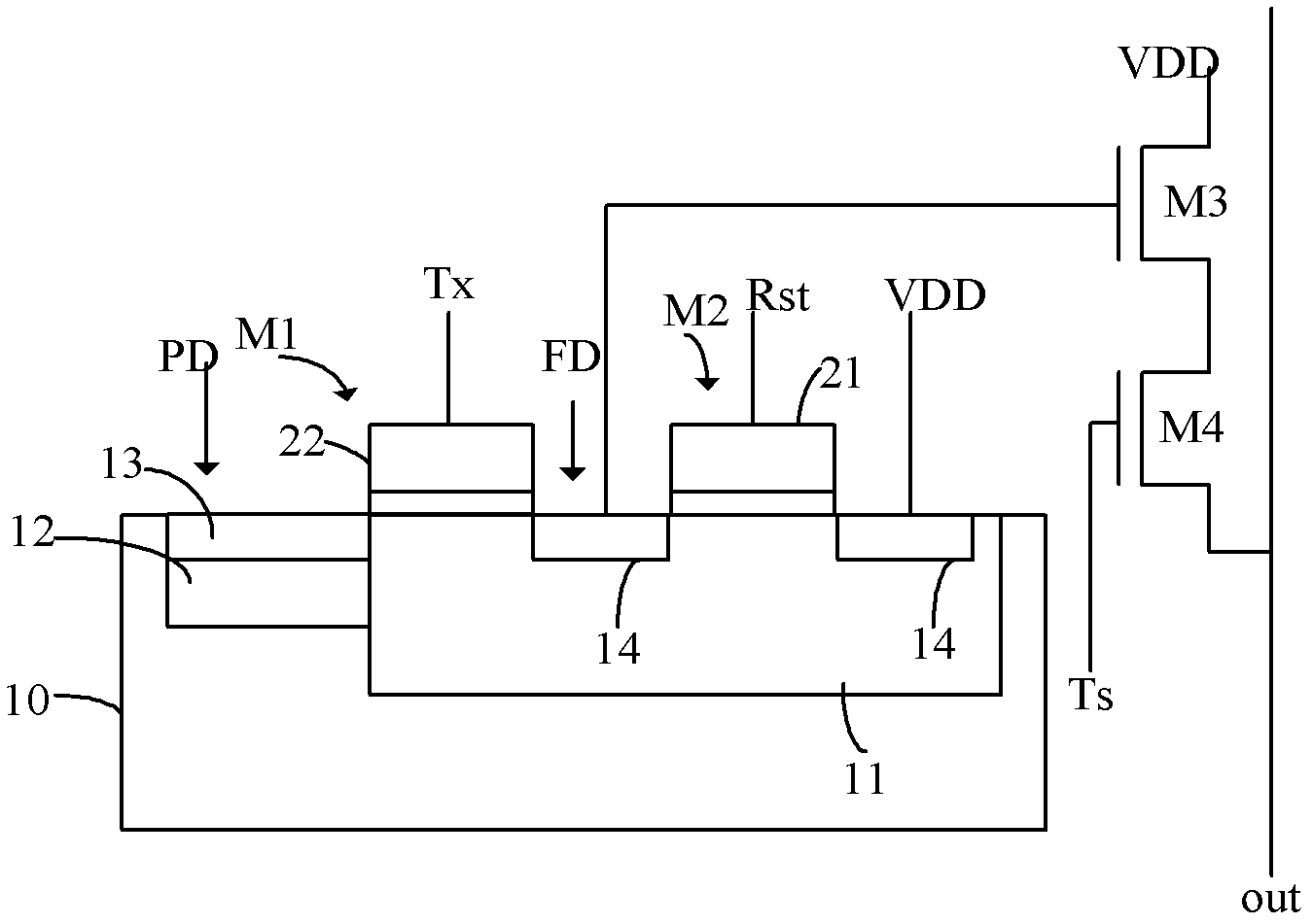 Method for realizing high-dynamic CMOS (complementary metal-oxide-semiconductor) image sensor