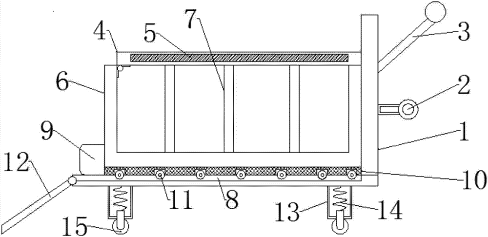 Transporting device with damping function