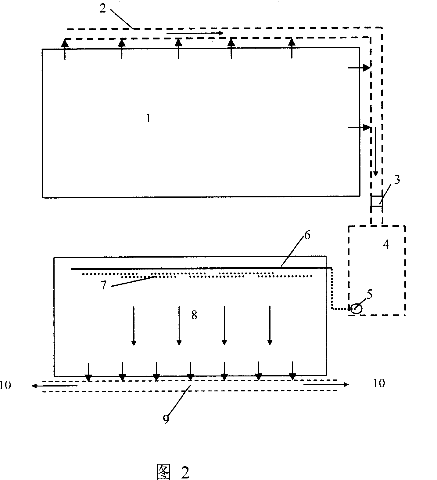 Ecology processing method for sewage of tourist spot animal hall