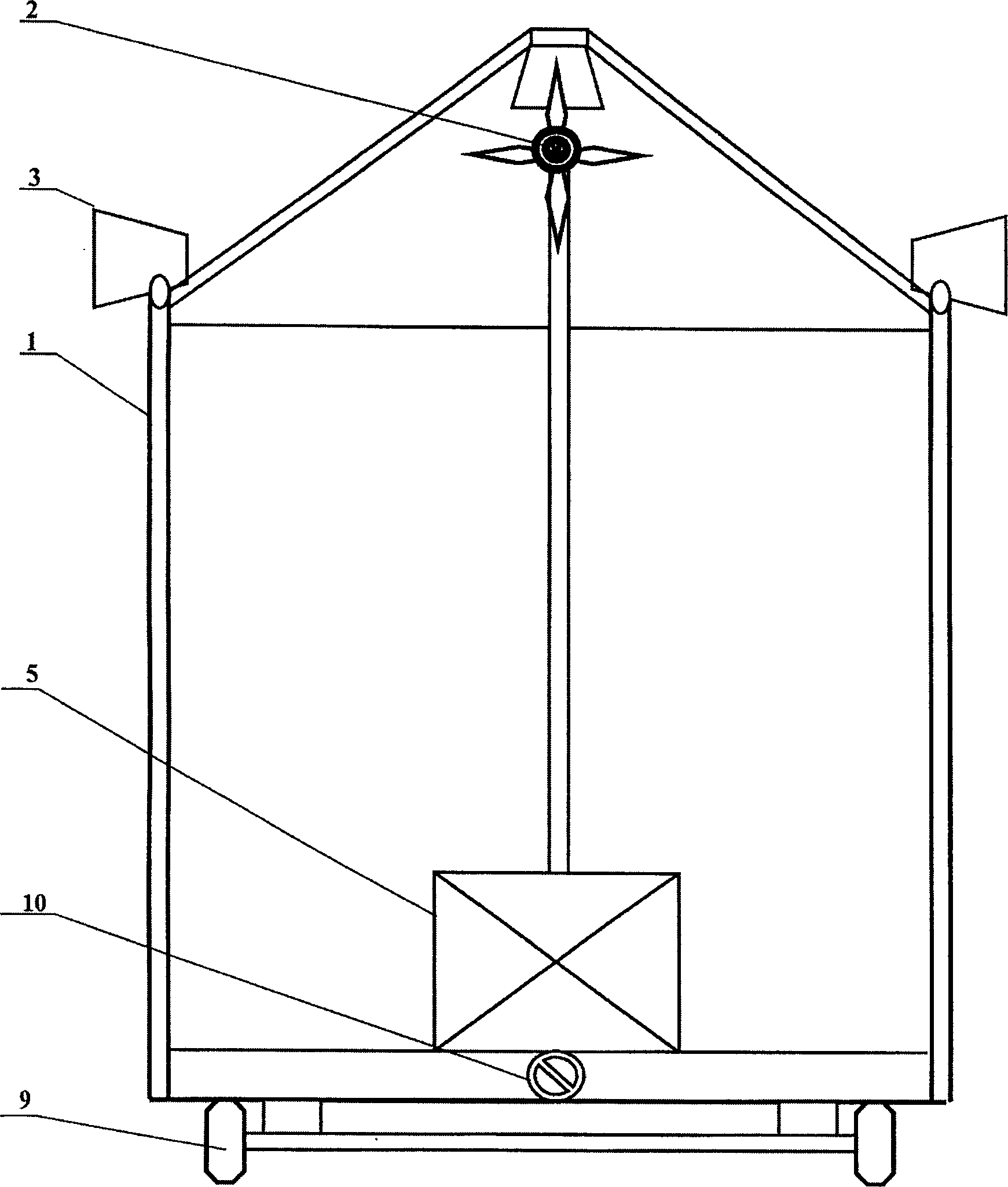 Locust catcher by photoelectric induction