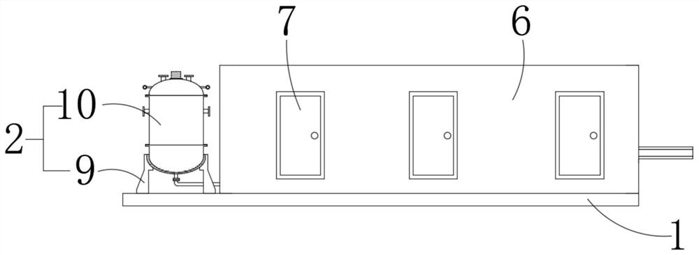 Full-automatic production device and production process for middle-buried rubber waterstop