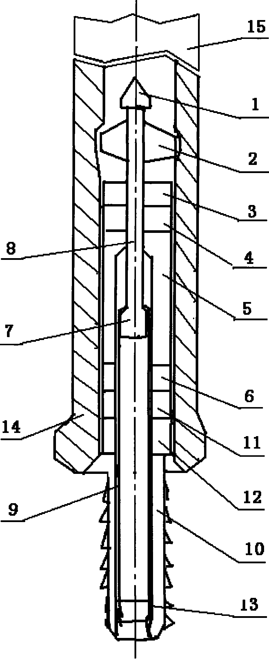 Non-interfering type deep sea hydrate probe boring sampling apparatus