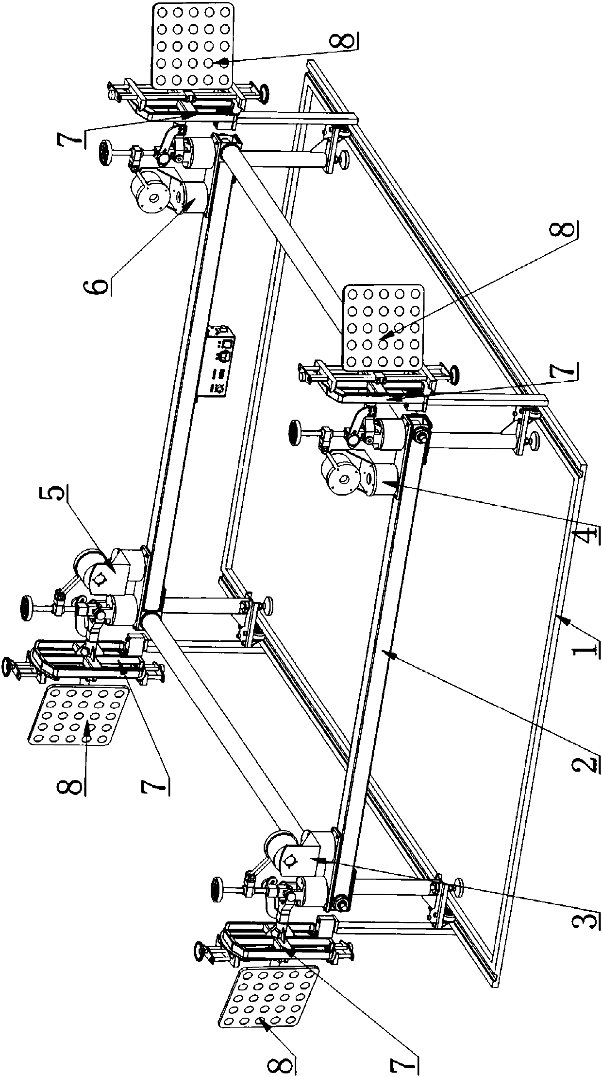 The synchronous position can be adjusted at will, and the image type four-wheel aligner calibration device