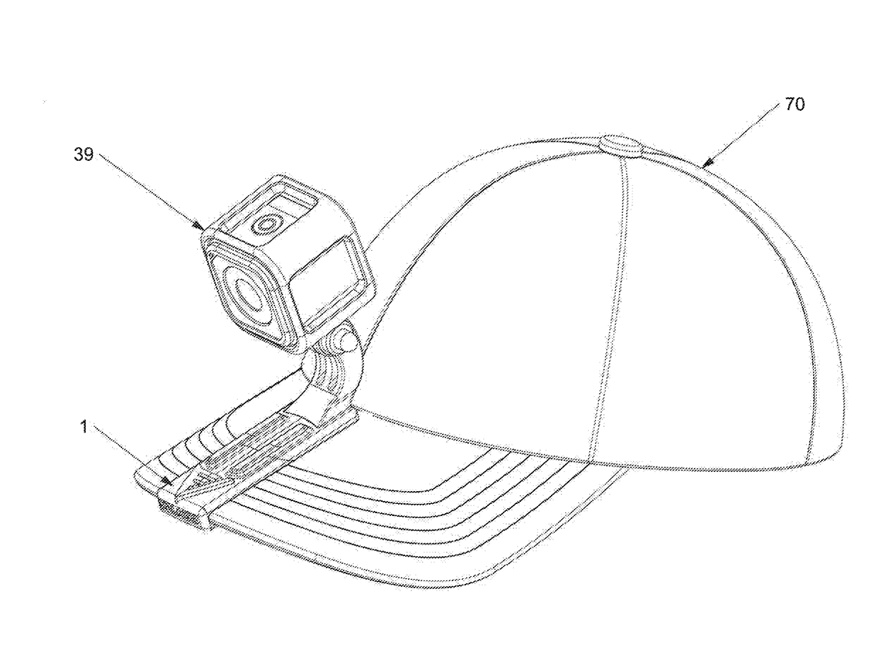 Headwear accessory mounting clip