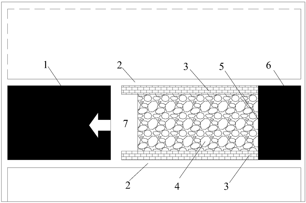 Filling and mining trapezoidal lane-side support body and support method