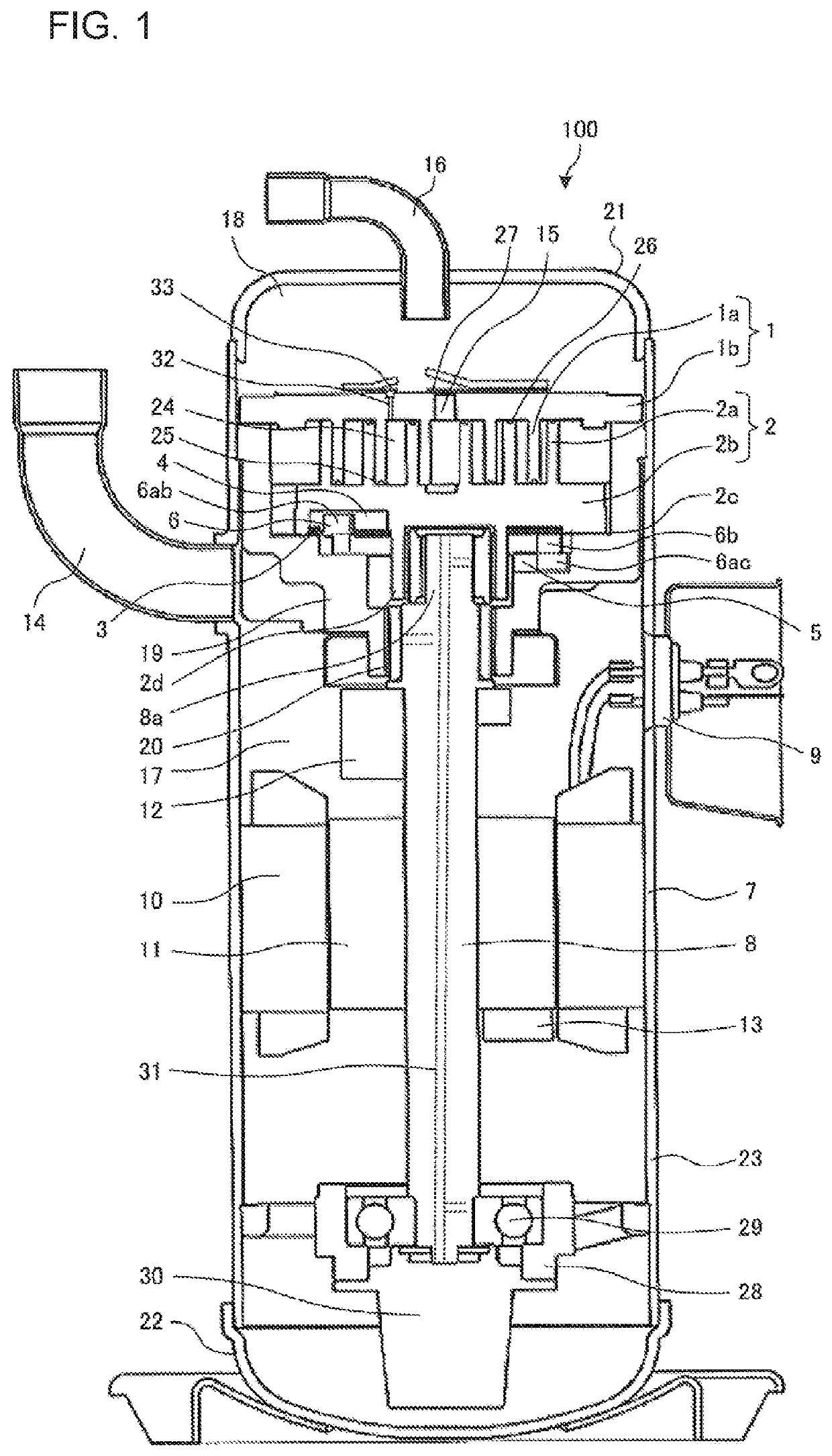 Scroll compressor having sub-discharge port with involute-shaped opening