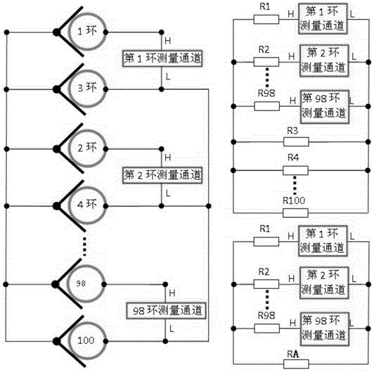 Measuring device and measuring method for dynamic contact resistors of conductive devices