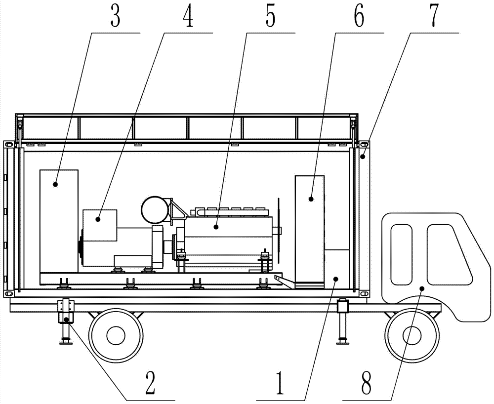 Mobile diesel power generator