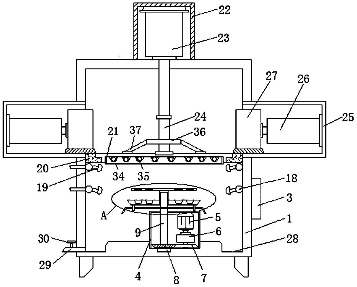 Surgical instrument disinfection device for ophthalmologic surgeries