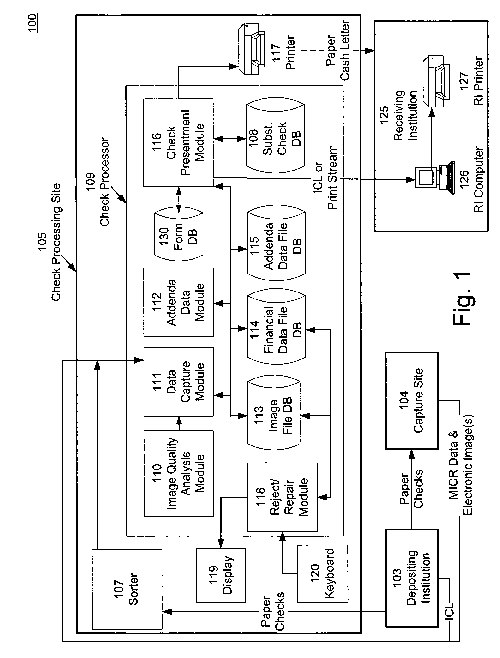 Expanded mass data sets for electronic check processing