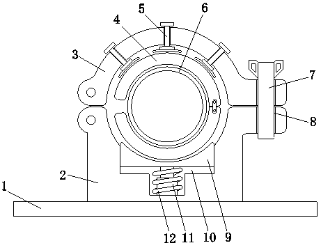 Protecting and fixing device of pipeline for hydraulic engineering