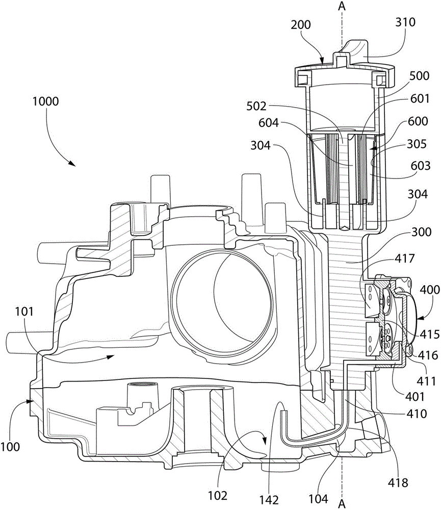 Internal combustion engine and oil treatment apparatus for use with the same