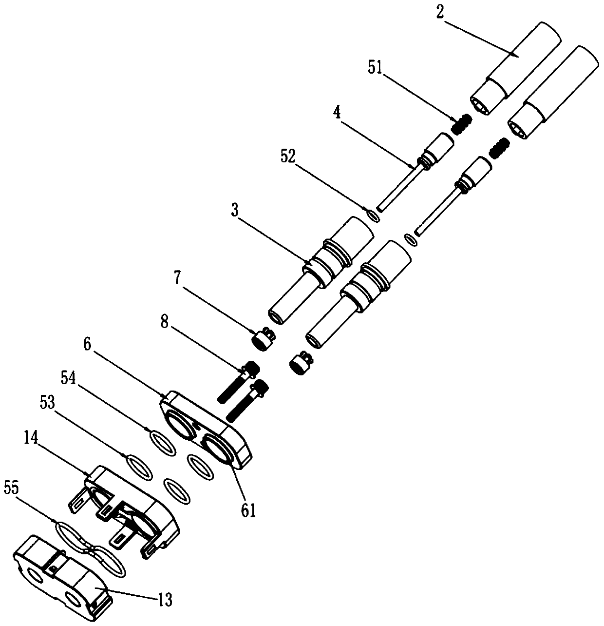 Charging loop cooling structure