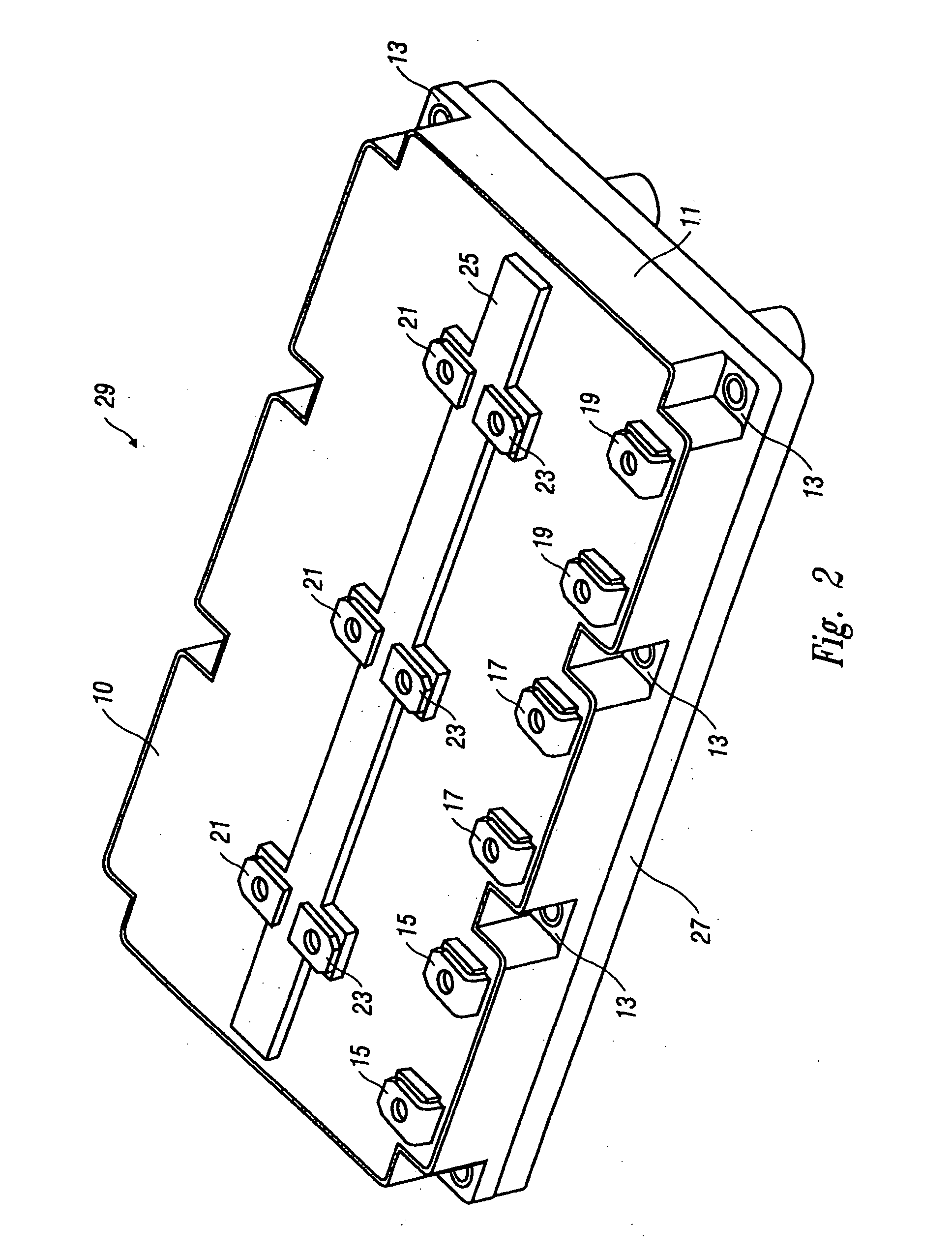 Leadframe-based module DC bus design to reduce module inductance