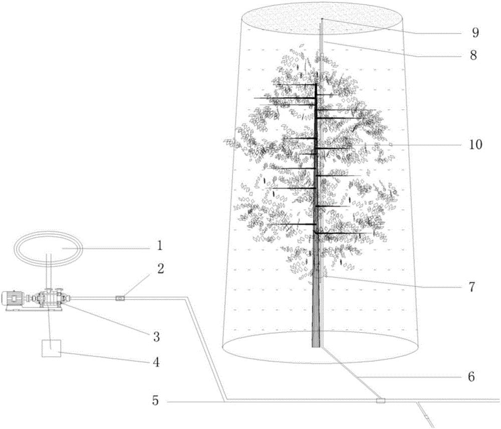 Water-saving maintenance device used for transplanting nursery stock in park