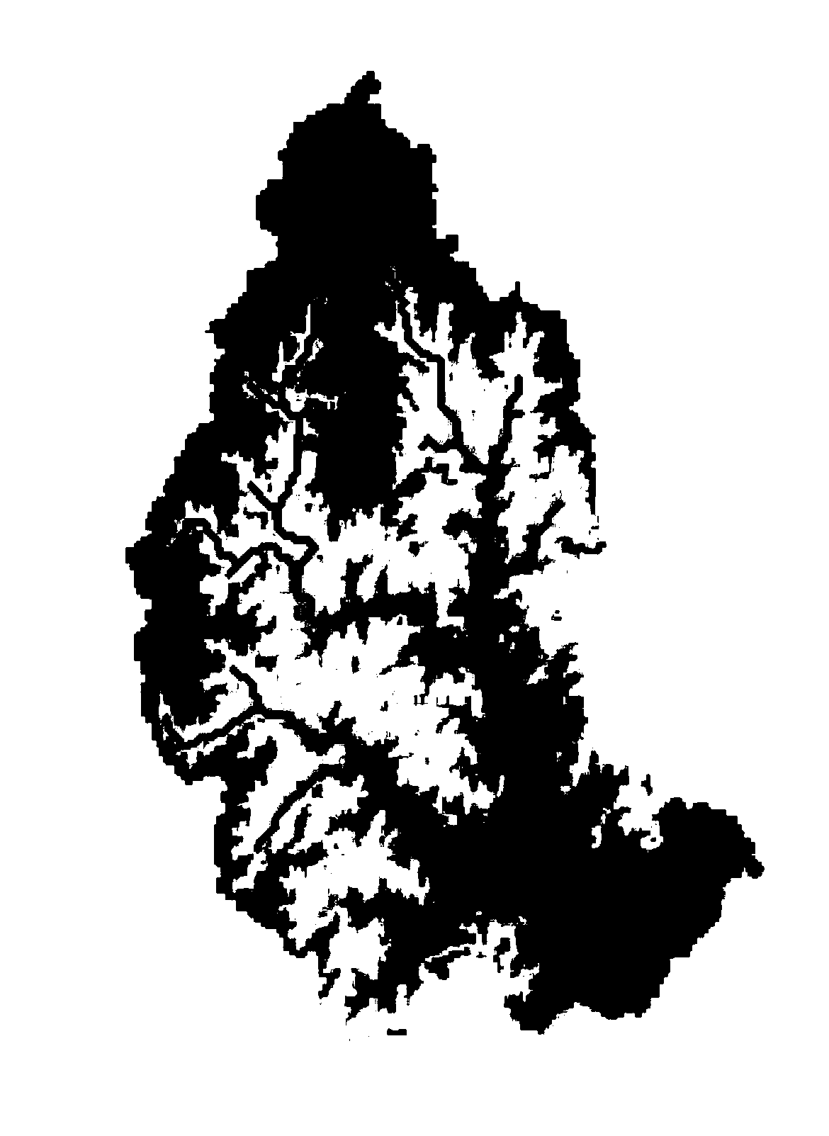 A method for inverting a field flood runoff process in a data-free area