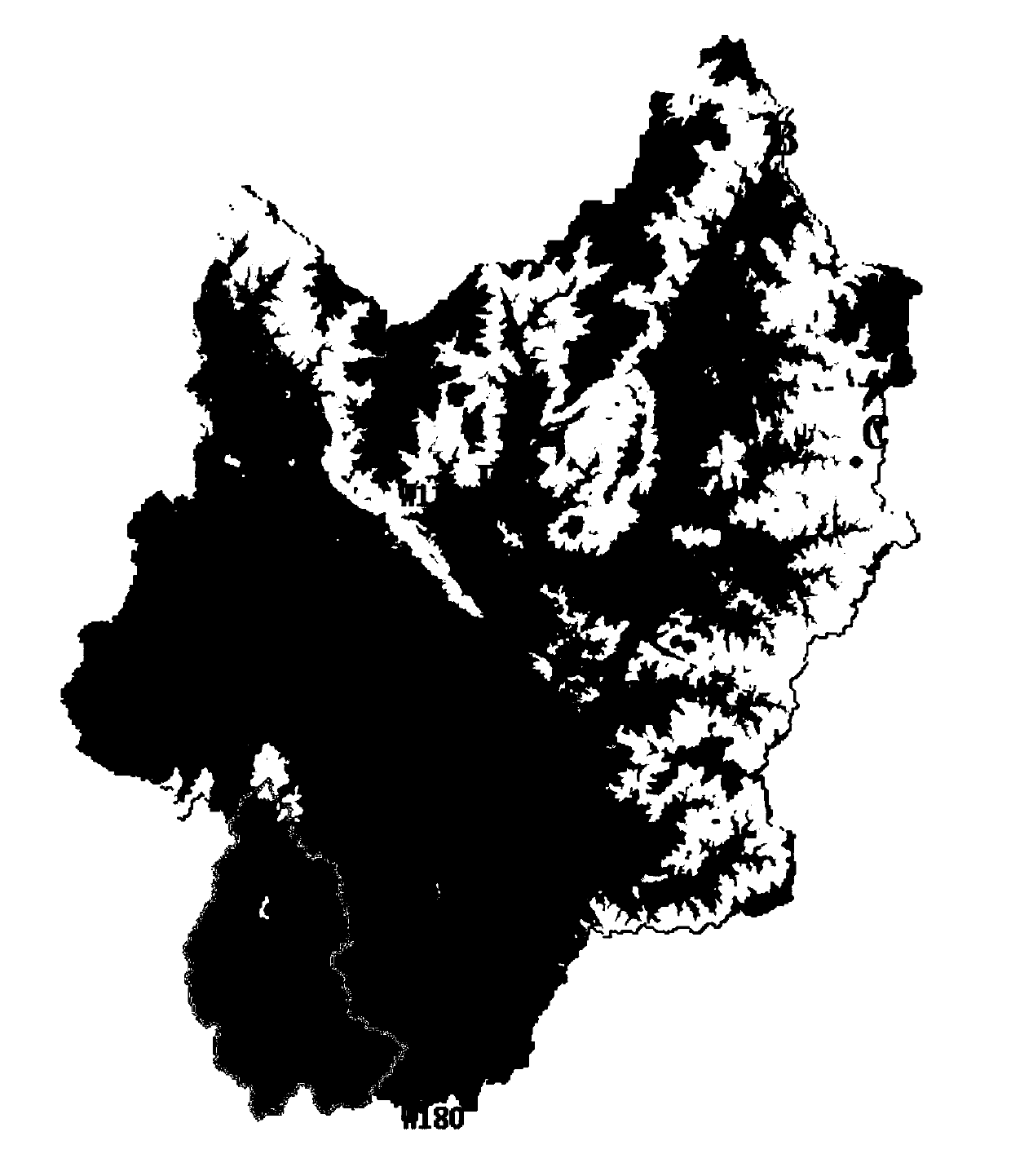 A method for inverting a field flood runoff process in a data-free area