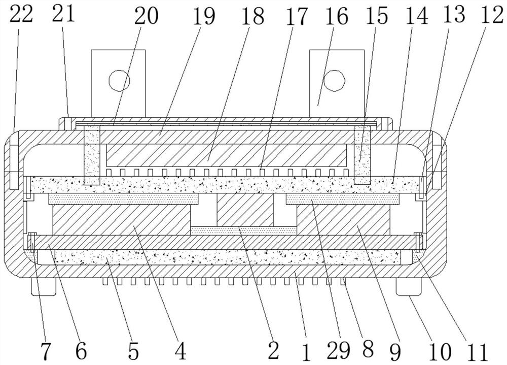 A heat dissipation structure for a water pump motor driver