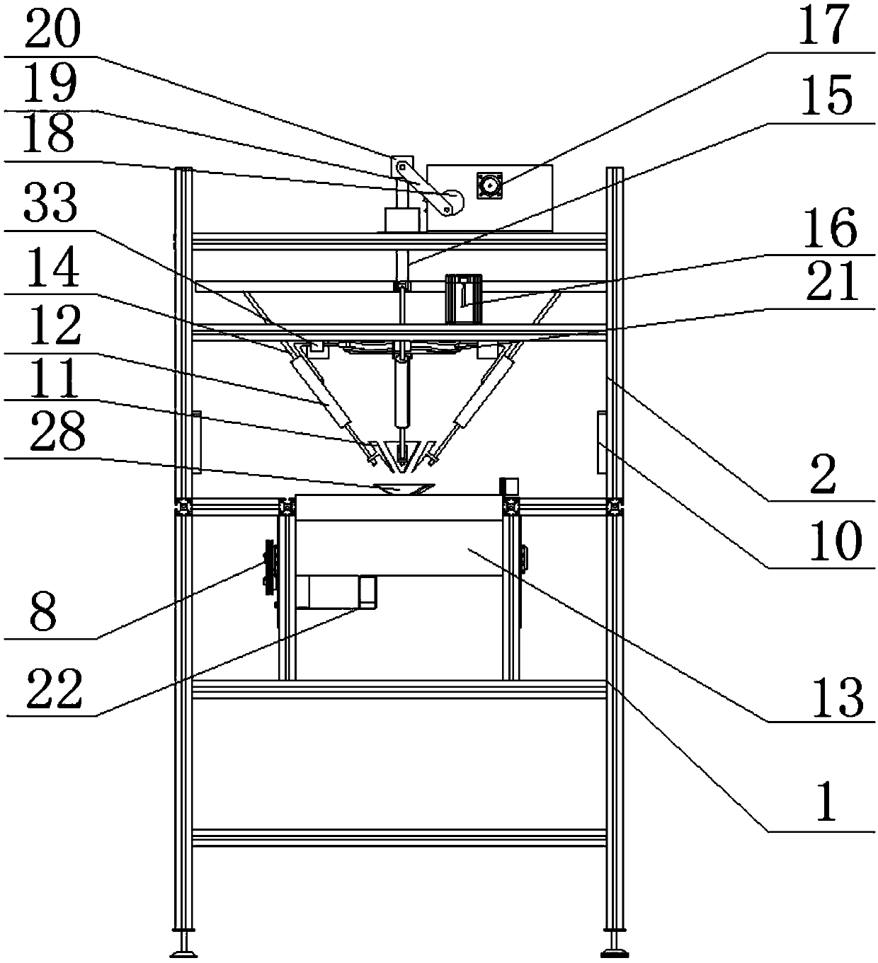 A kind of space cam type broccoli automatic dicing machine and its dicing method