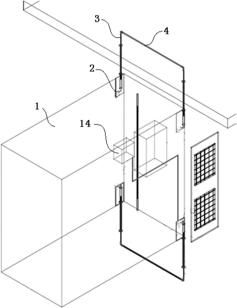 A space obstacle intercepting device for a mechanical construction hoist