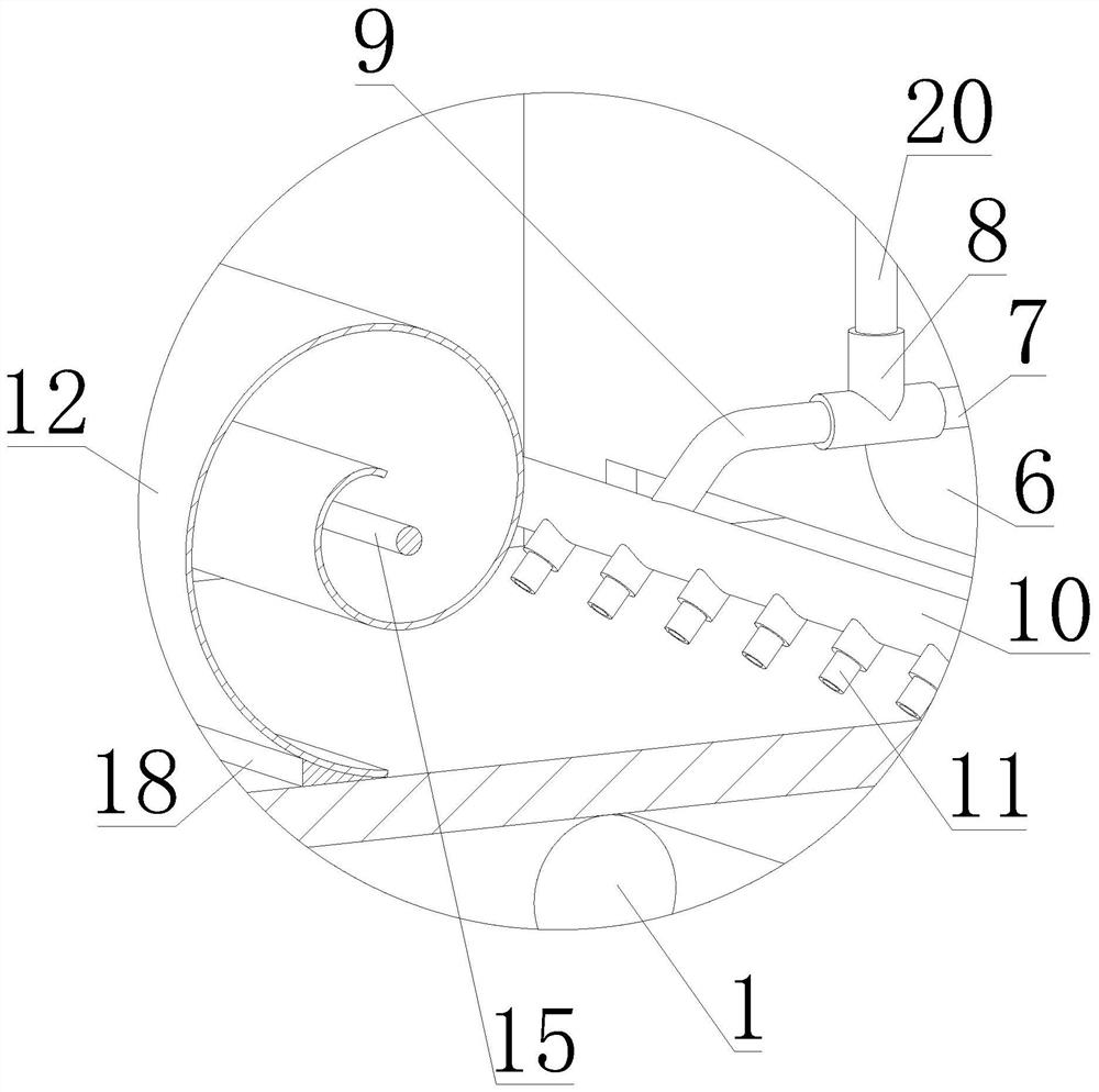 Gluing device for wood-plastic floor production