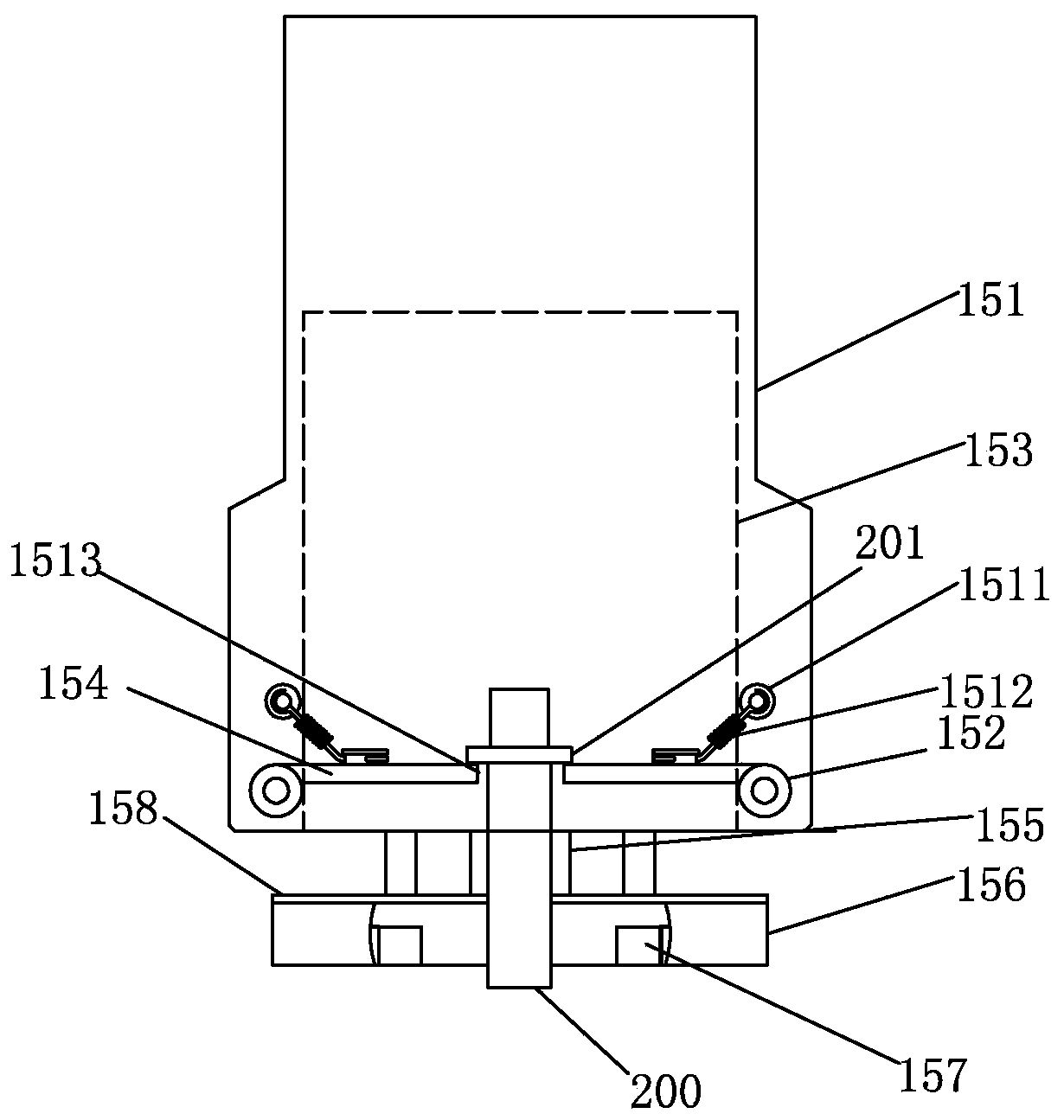 Grabbing and releasing mechanical arm for automobile electronic rod-shaped components