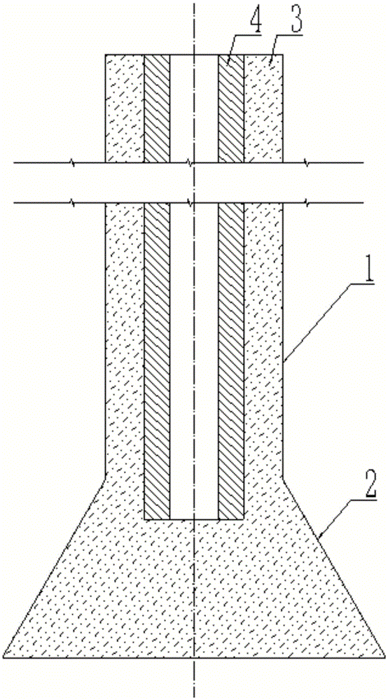 Expanded-base combination end pile bearing foundation