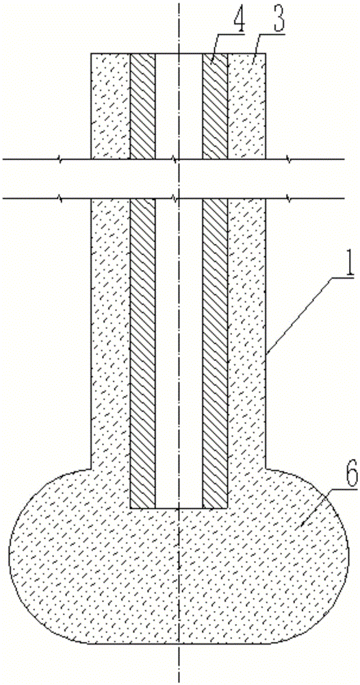 Expanded-base combination end pile bearing foundation