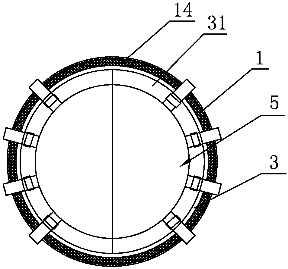 A granular bed filter dust removal device