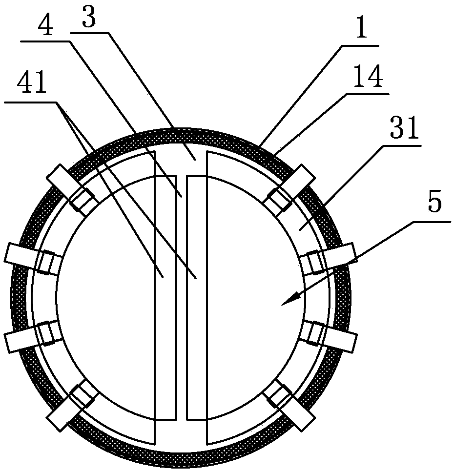 A granular bed filter dust removal device